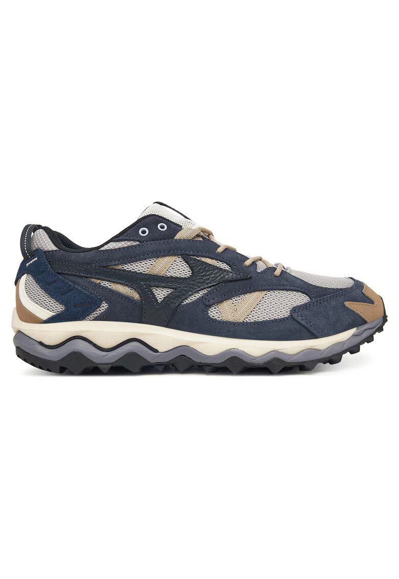 Mizuno Унисекс маратонки Opal Gray/Salute/Odyssey Gray - екологична кожа - за бягане - тъмносин/сив