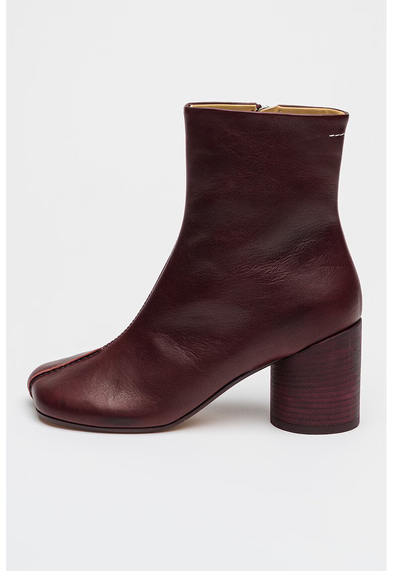 MM6 MAISON MARGIELA Кожени боти с масивен ток