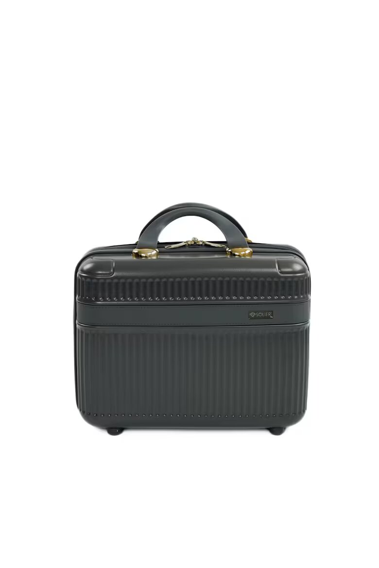 Modeste Чанта тип куфар Solier 12" ABS Tъмносив