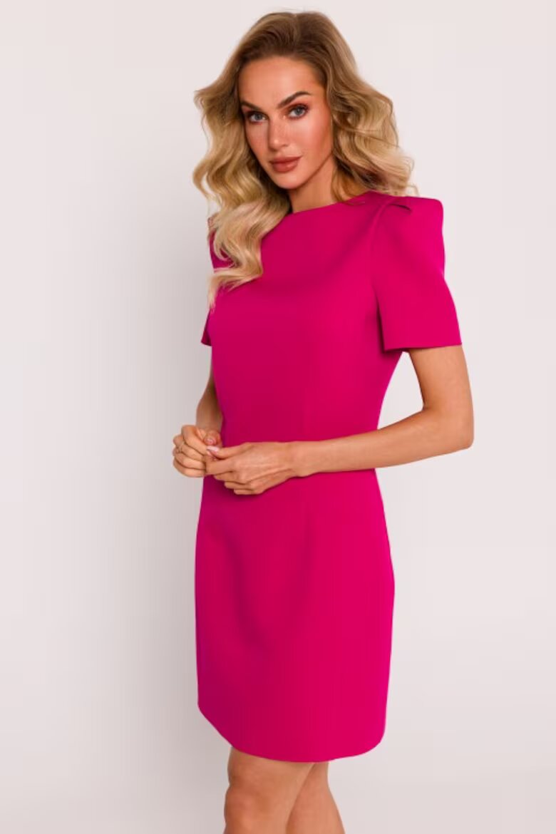 MOE Rochie mini cu maneci decorative Фуксия