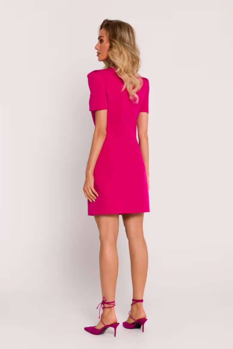 MOE Rochie mini cu maneci decorative Фуксия