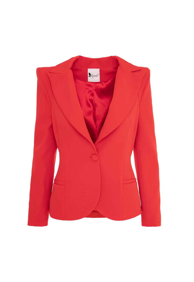 Monarh design Sacou cu umeri inalti Red