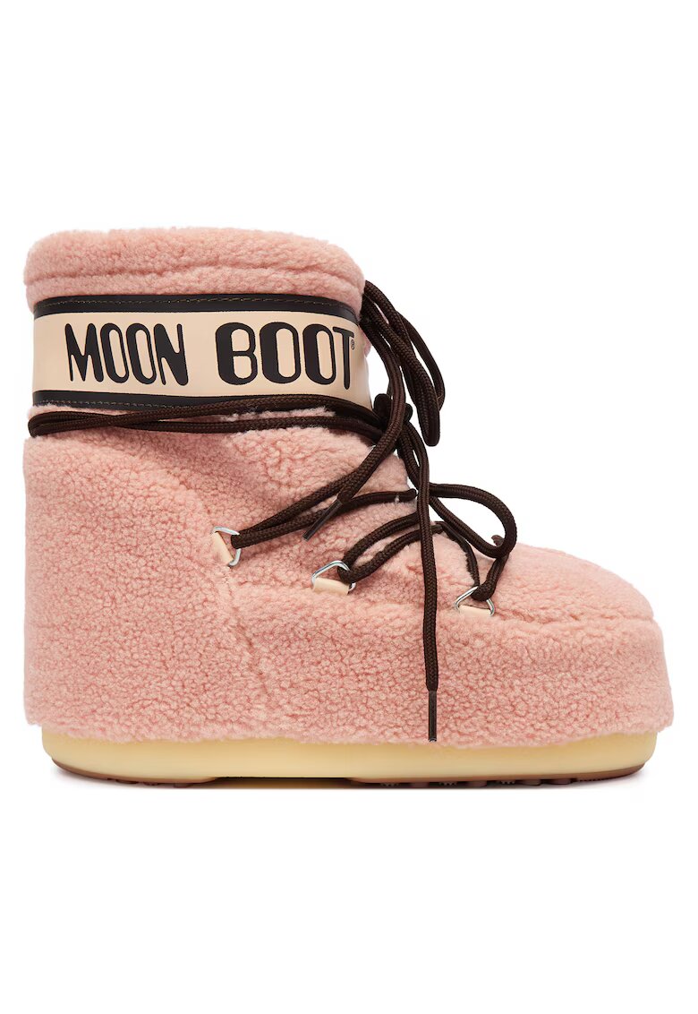 Moon Boot Дамски ботуши J001 - розови - текстил - полар