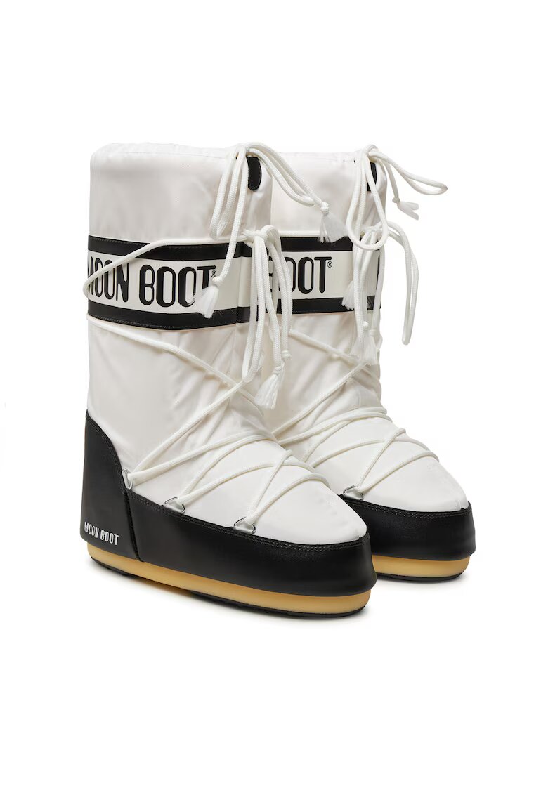 Moon Boot Дамски ботуши - Mb Icon - бели - текстил
