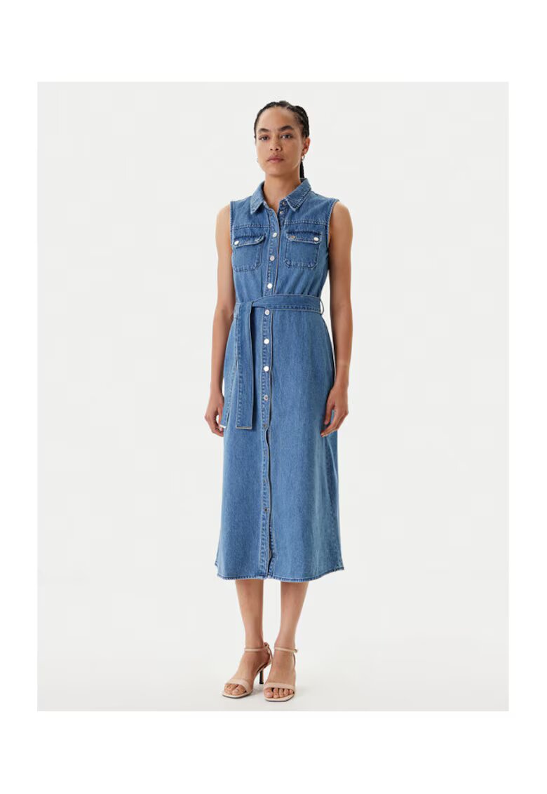 Morgan Рокля -251-RJEAN 993 DENIM STONE - Синя - 100% памук