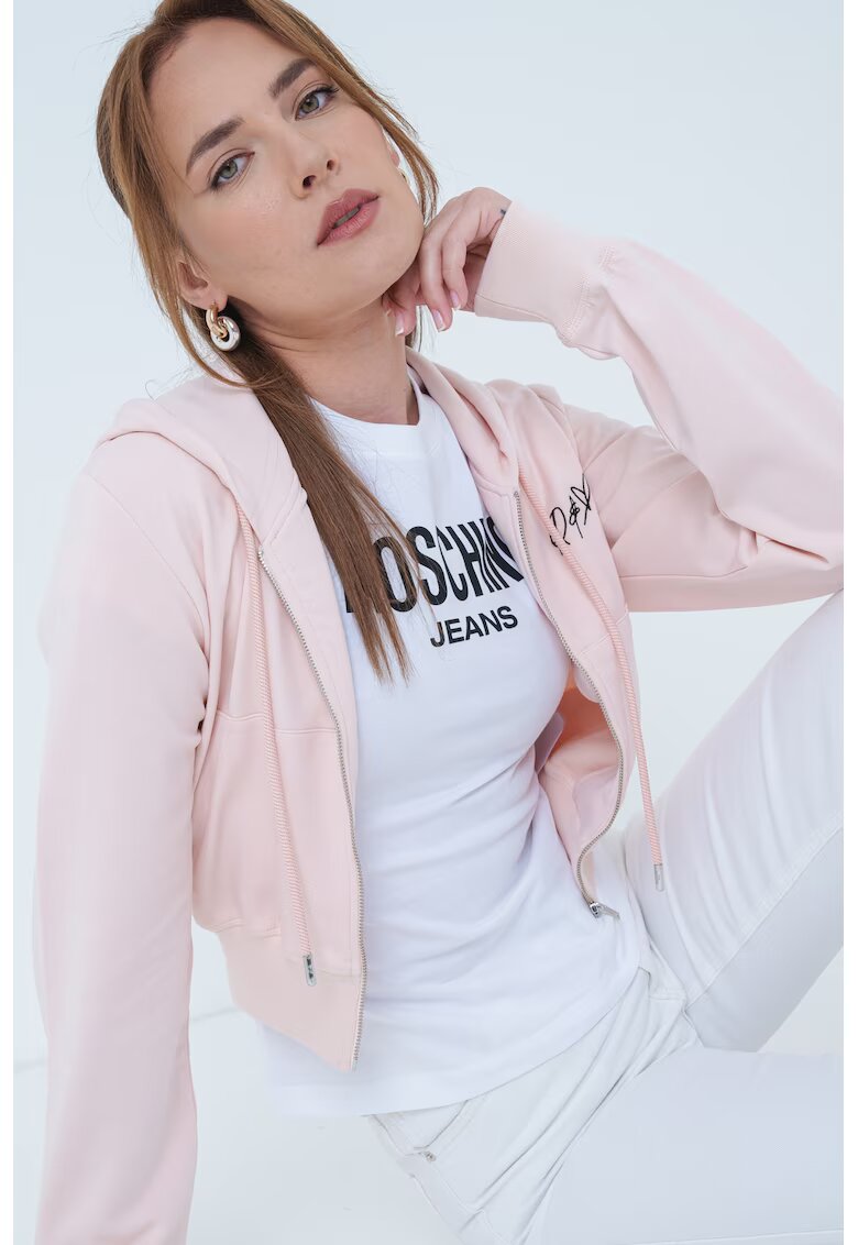 Moschino Jeans Късо худи с цип