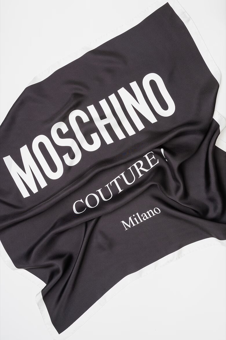 Moschino Копринен шал с лого