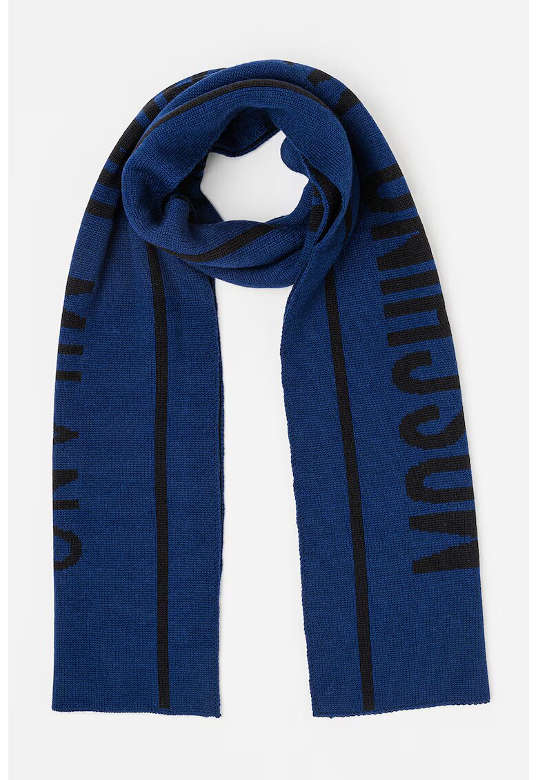Moschino Шал с вълна и лого
