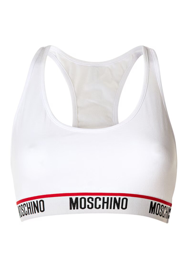 MOSCHINO Underwear Бюстие с изрязан гръб - Бял