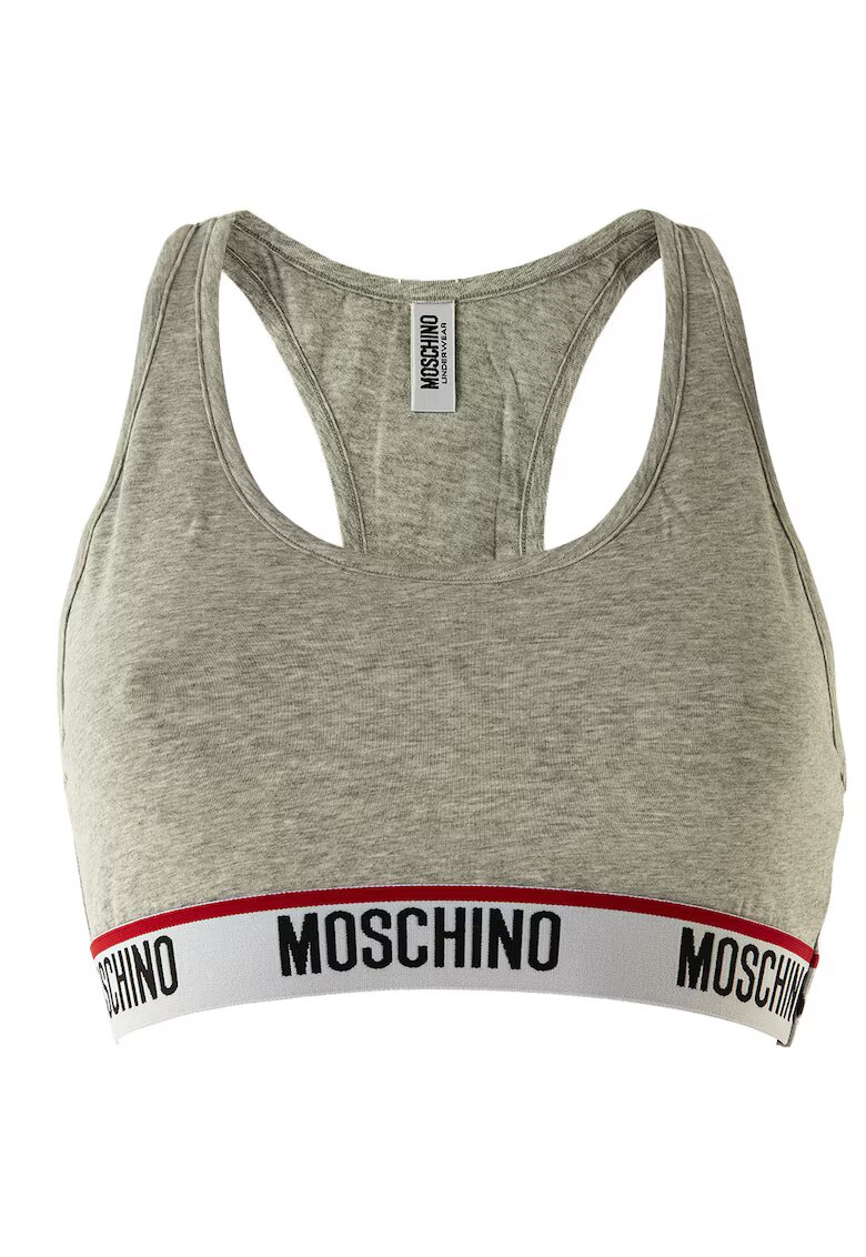 MOSCHINO Underwear Бюстие с изрязан гръб - Сив