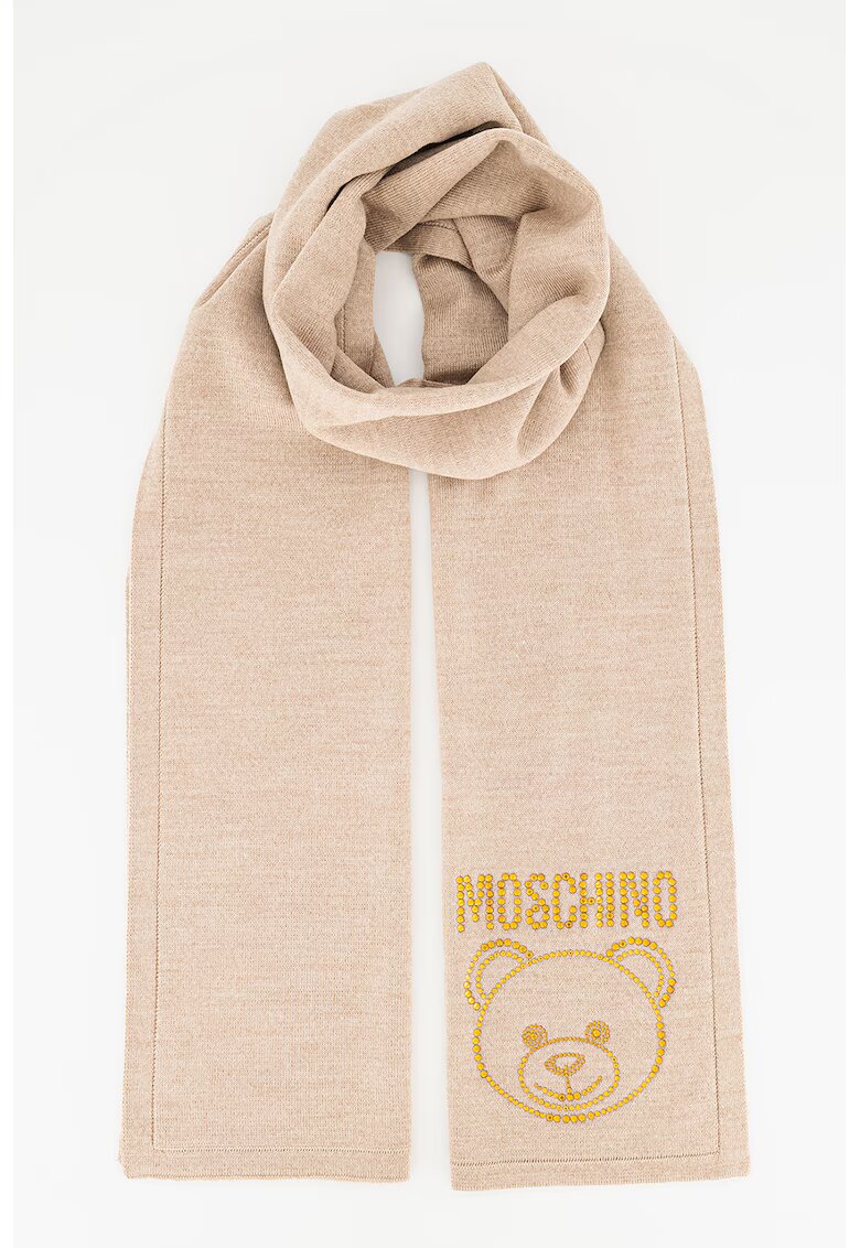 Moschino Вълнен шал с лого