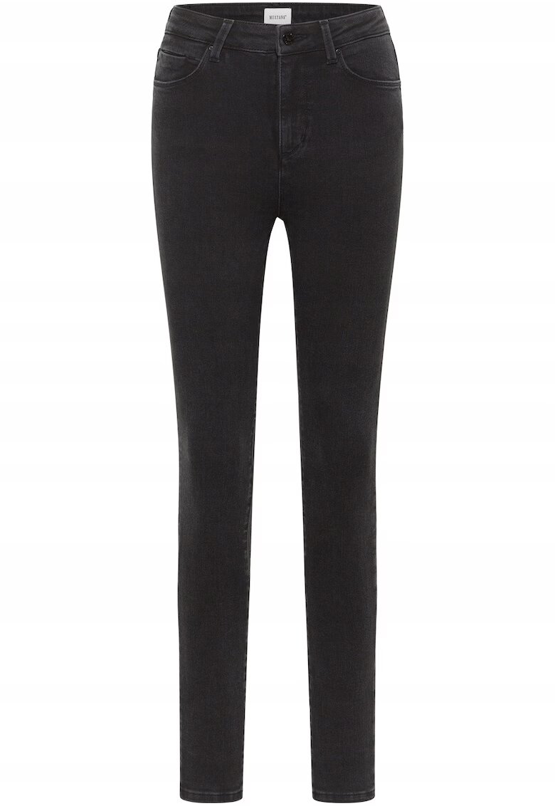 Mustang Дамски дънки - Georgia Super Skinny - Slim Fit - Висока талия - 5 джоба - Цип - Дълги - Памук - Черни