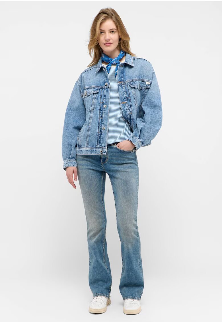 Mustang Дамски дънки - Shelby Slim Boot - Slim Fit - Средна талия - Цип - Дълги - 5 джоба - Памук -