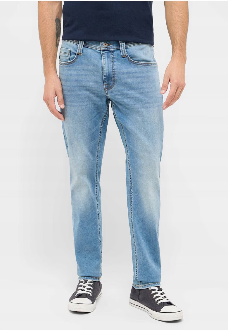 Mustang Мъжки дънки - Oregon Slim K - Slim Fit - Ниска талия - Цип - Дълги - 5 джоба - Памук - Еластан - W32-L32 US