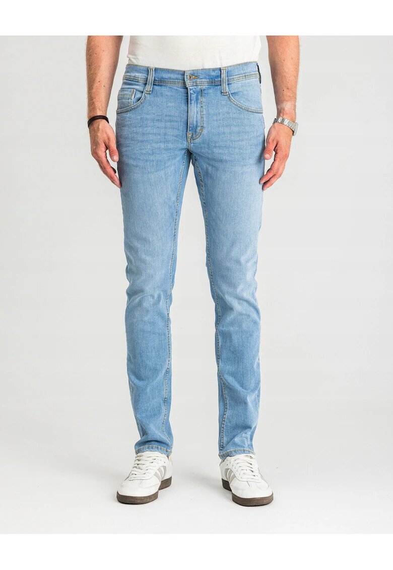 Mustang Мъжки дънки - Oregon Tapered - Ниска талия - 100% Памук - Цип - Дълги - 5 джоба - Светлосин