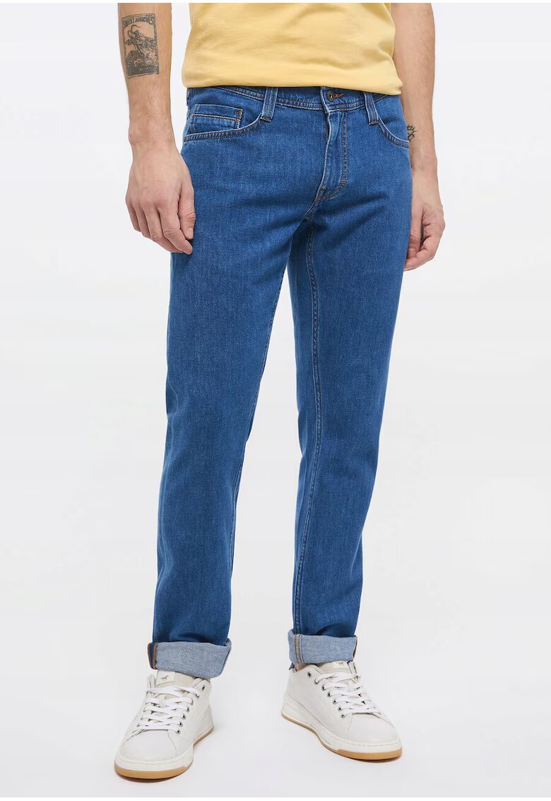 Mustang Мъжки дънки - Oregon Tapered - Slim Fit - Ниска Талия - 5 Джоба - Цип - Дълги - Памук - W34-L32 US