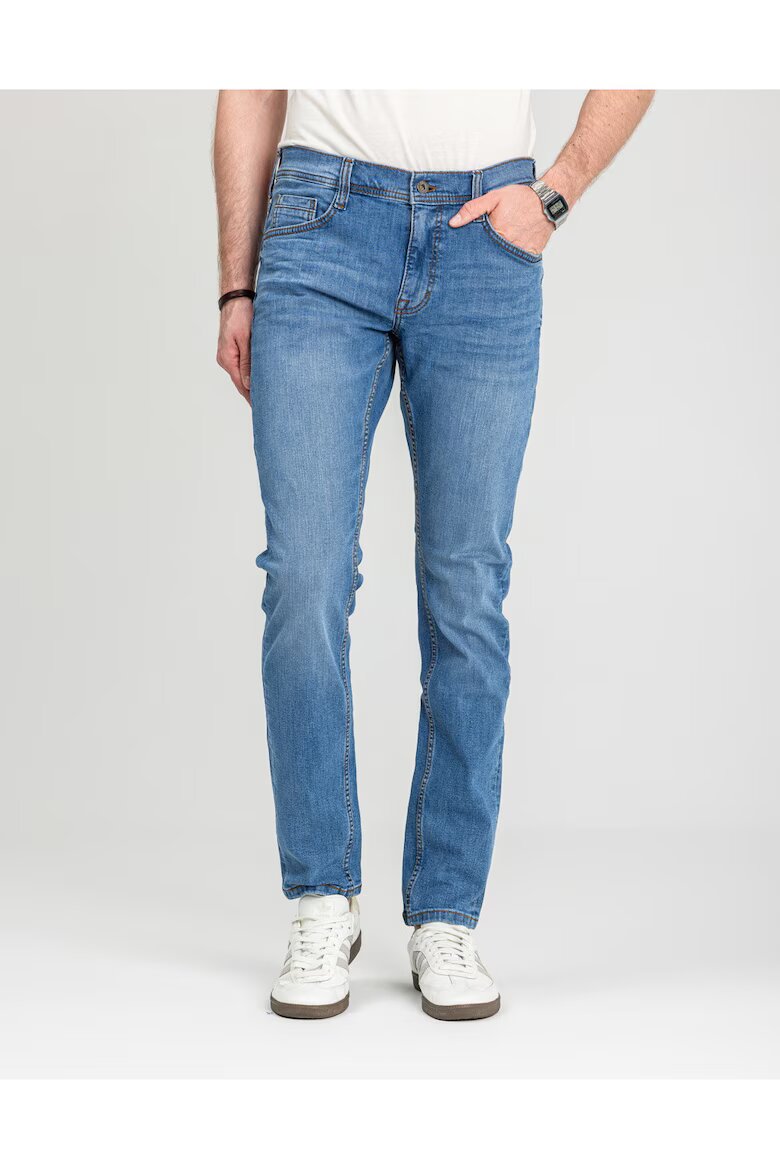 Mustang Мъжки дънки Oregon Tapered Slim Fit Средна талия Дълги 5 джоба Цип Памук W30-L30 US Син