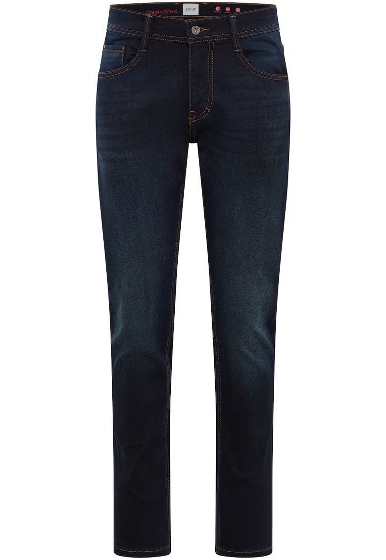 Mustang Мъжки дънки - Style Oregon Slim - Slim Fit - Ниска талия - Дълги - С цип - 5 джоба - Памук