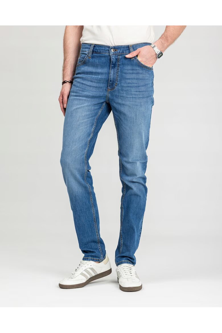 Mustang Мъжки дънки Style Tramper Tapered права кройка средна талия дълги 5 джоба цип памук син Син