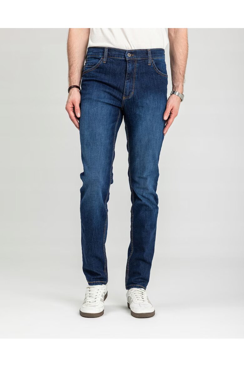 Mustang Мъжки дънки Style Tramper Tapered Slim Fit Средна талия Дълги 5 джоба Цип Памук Син Син