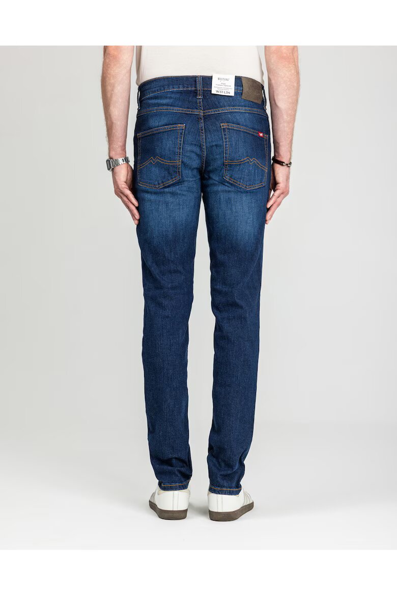 Mustang Мъжки дънки Style Tramper Tapered Slim Fit Средна талия Дълги 5 джоба Цип Памук Син Син
