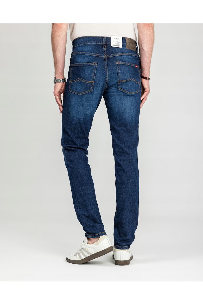 Mustang Мъжки дънки Style Tramper Tapered Slim Fit Средна талия Дълги 5 джоба Цип Памук Син Син