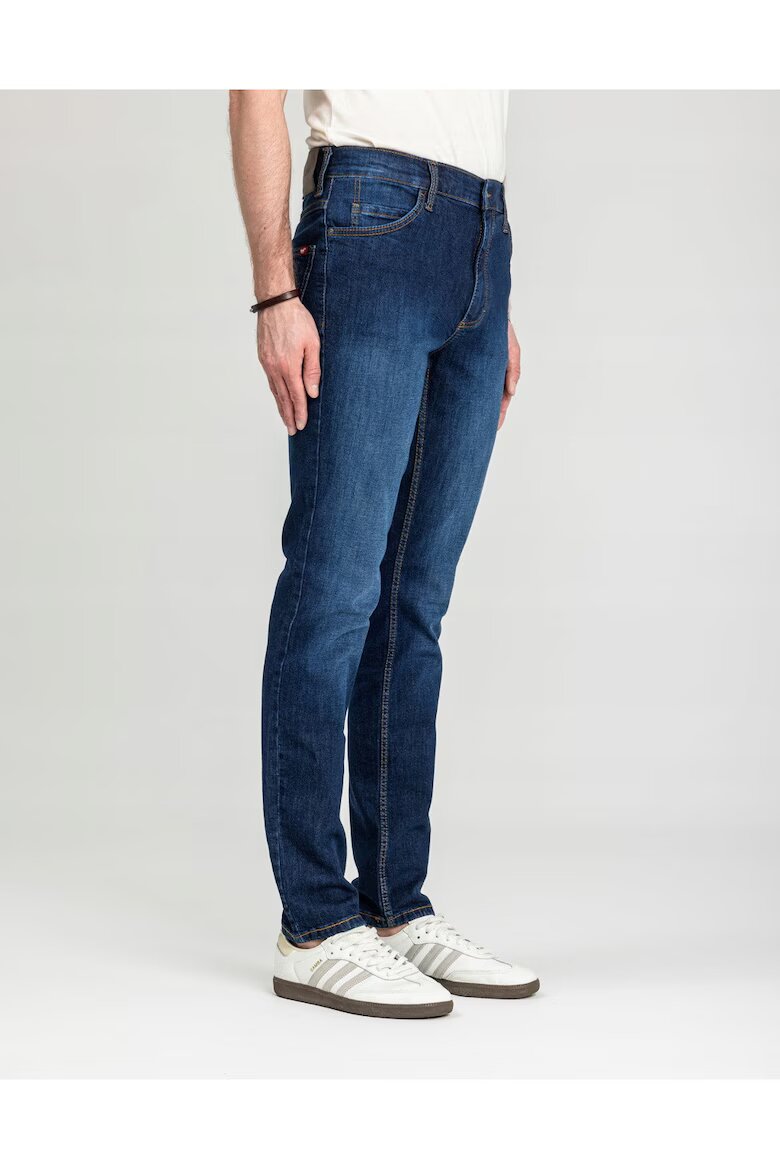 Mustang Мъжки дънки Style Tramper Tapered Slim Fit Средна талия Дълги 5 джоба Цип Памук Син Син