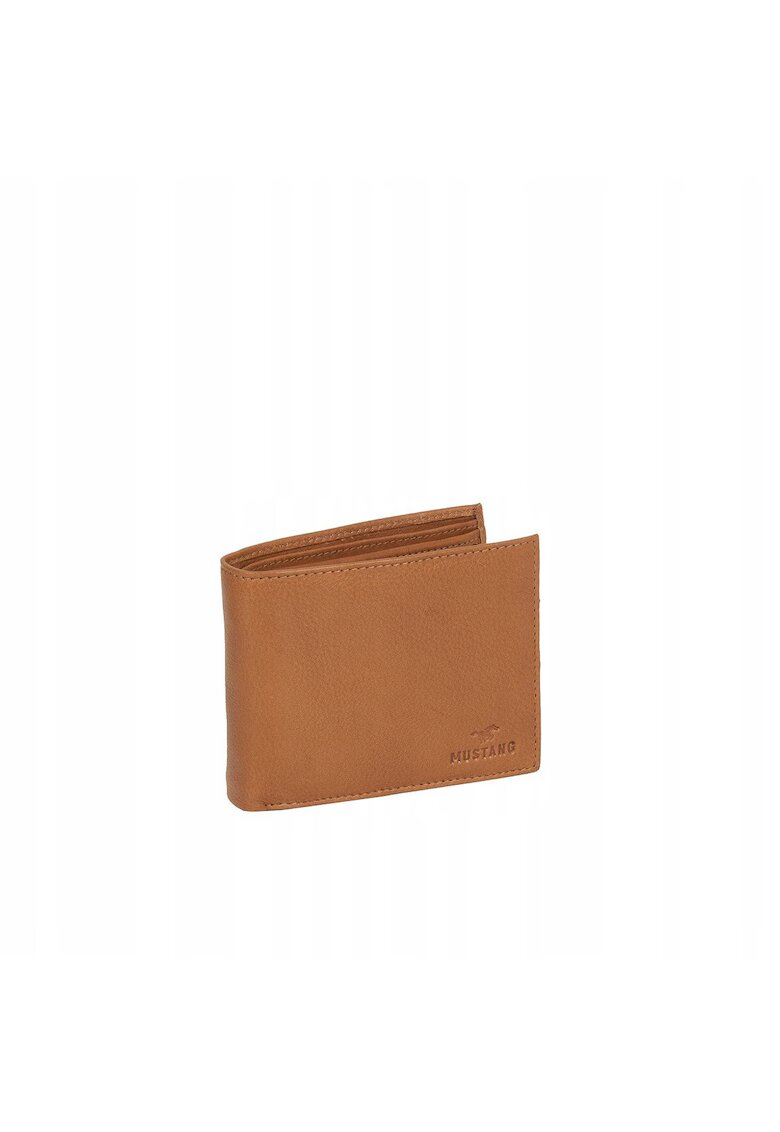 Mustang Мъжки портфейл - Livorno Wallet - 100% естествена кожа - с лого - отделения за карти - джоб за монети - елегантен дизайн - един размер