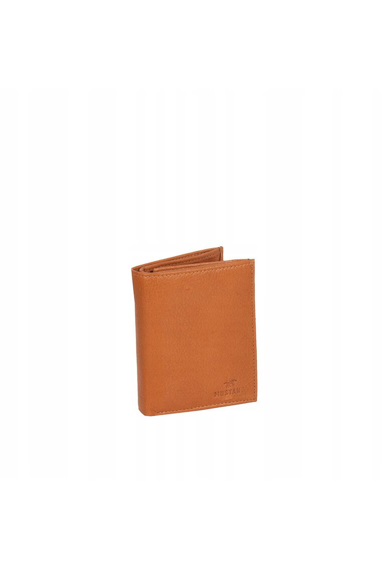 Mustang Мъжки портфейл - Livorno Wallet Tall - 100% естествена кожа - с лого - отделения за карти - джоб за монети - елегантен дизайн - един размер