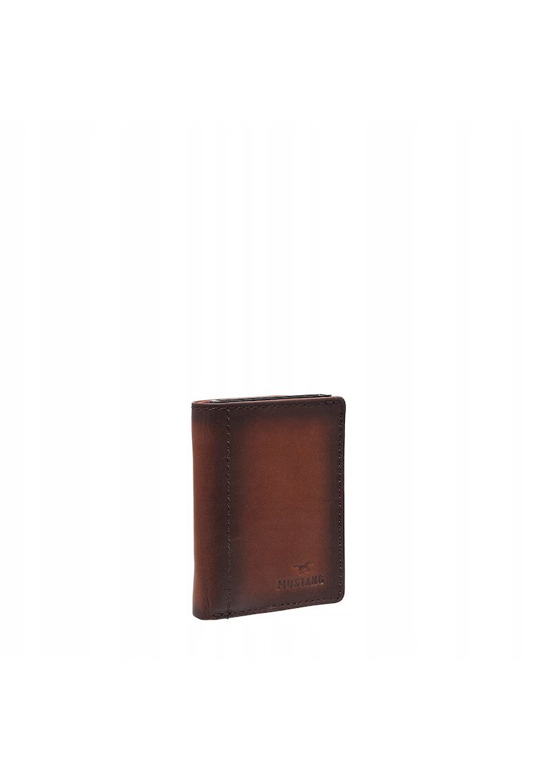 Mustang Мъжки Портфейл - Temi RFID - 100% Естествена Кожа - С Лого - Отделения За Карти - Джоб За Монети - Елегантен Дизайн - Един Размер