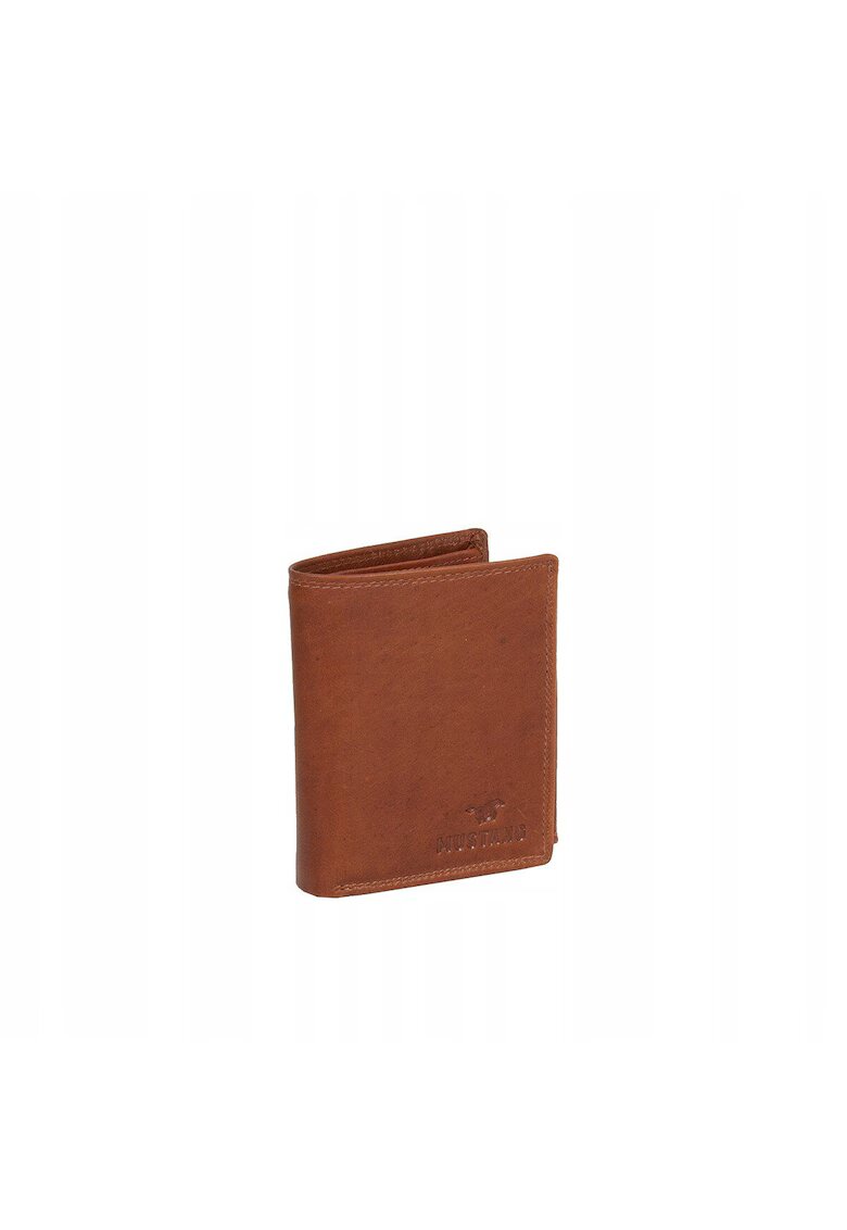 Mustang Мъжки портфейл - Udine Wallet - 100% естествена кожа - с лого - отделения за карти - джоб за монети - елегантен дизайн - един размер