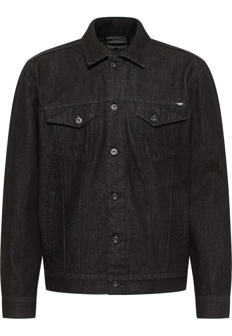 Mustang Мъжко яке - Style Dallas Jacket - Regular Fit - с яка - с копчета - топло и удобно - дълги ръкави - памук - 2XL INTL - черно