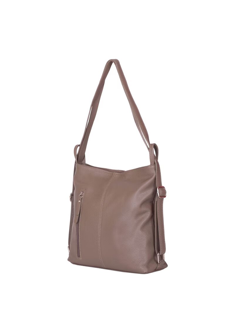 myOwn Чанта-раница 2 в 1 от естествена кожа Alesandra beige