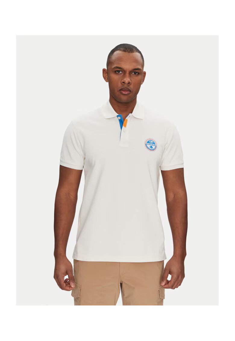 Napapijri Мъжка тениска Polo NP0A4ID3N1A1 - памук - 3XL INTL - бяла
