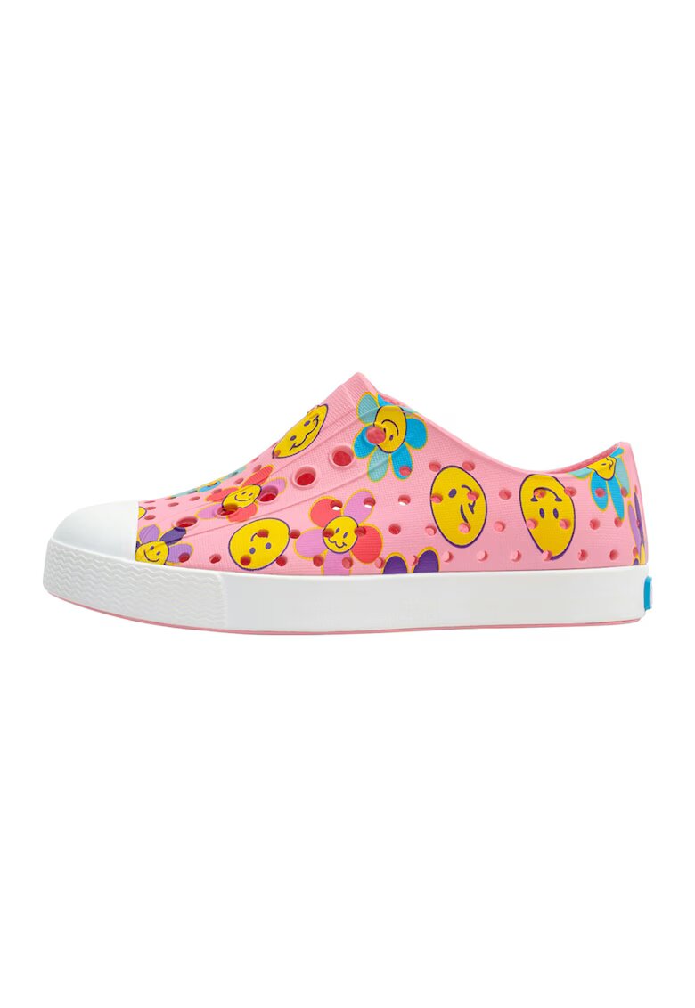 Native Кецове с равна платформа и принт - Бял/Жълт/Оранжев