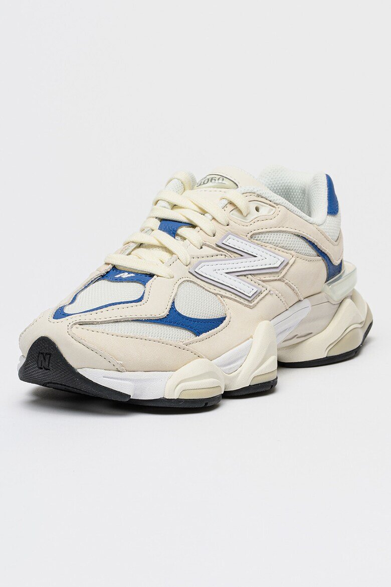 New Balance Кожени маратонки 9060 с лого Тъмносин/Мръснобял/Прашен люляк
