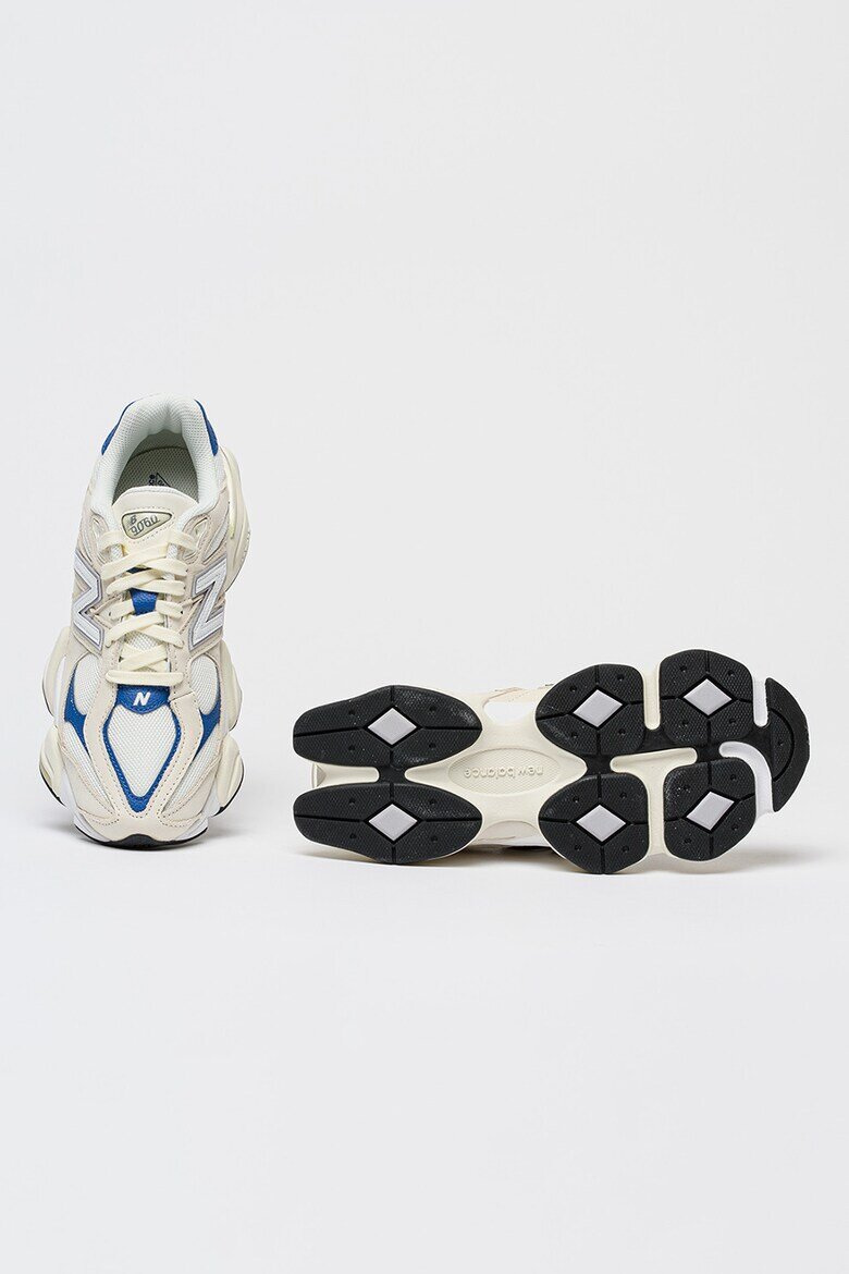 New Balance Кожени маратонки 9060 с лого Тъмносин/Мръснобял/Прашен люляк