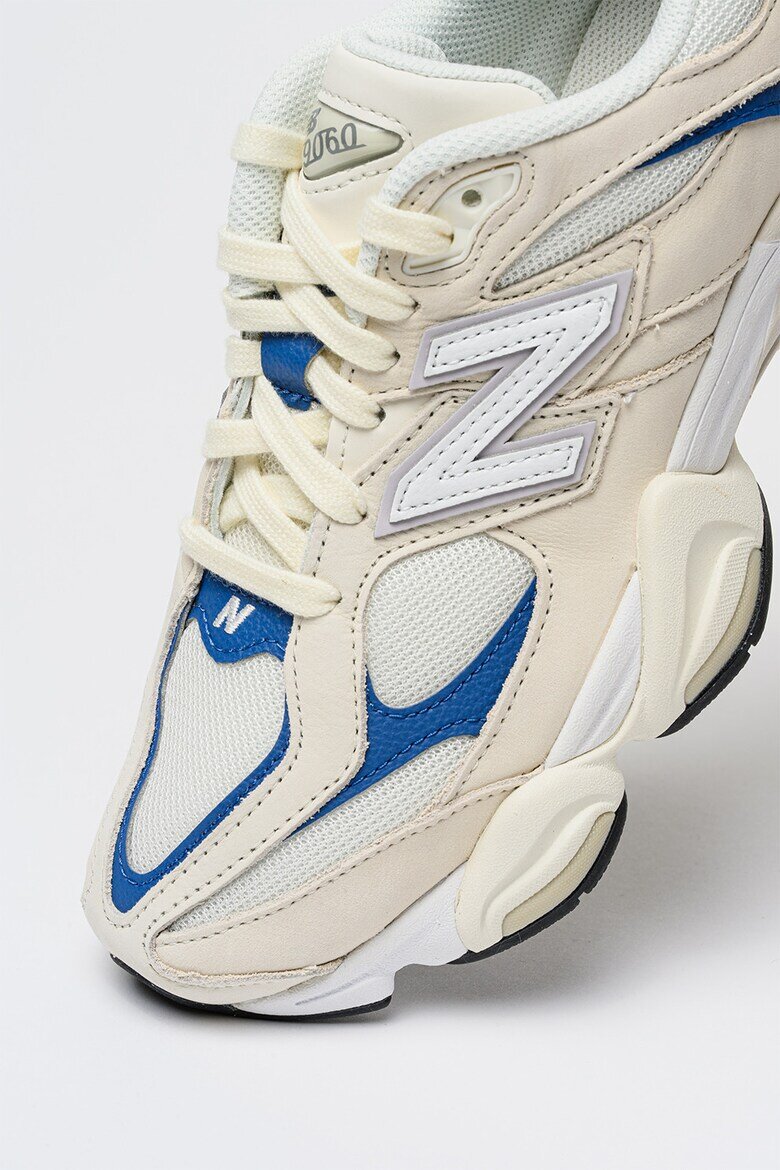 New Balance Кожени маратонки 9060 с лого Тъмносин/Мръснобял/Прашен люляк