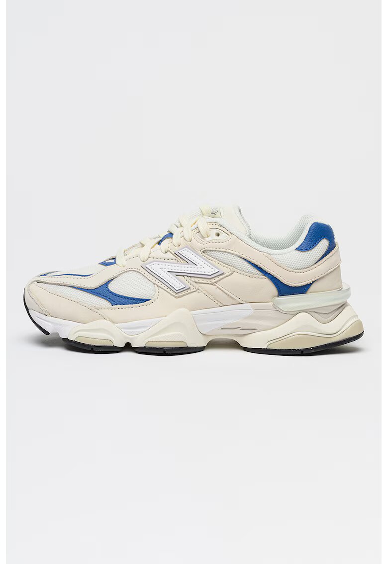 New Balance Кожени маратонки 9060 с лого - Тъмносин/Мръснобял/Прашен люляк