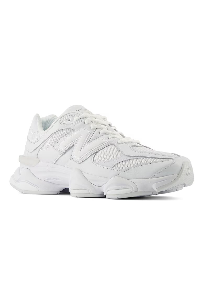 New Balance Кожени спортни обувки 9060 с мрежа Бял