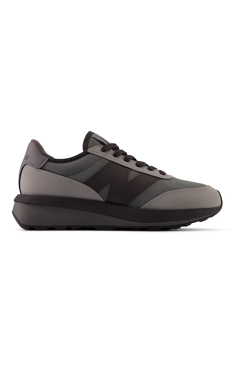 New Balance Маратонки 370 с кожа и синтетика Тъмнокафяв