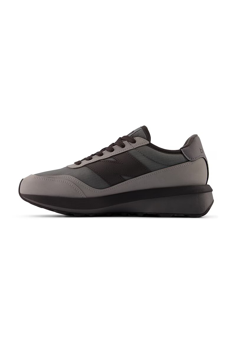 New Balance Маратонки 370 с кожа и синтетика Тъмнокафяв