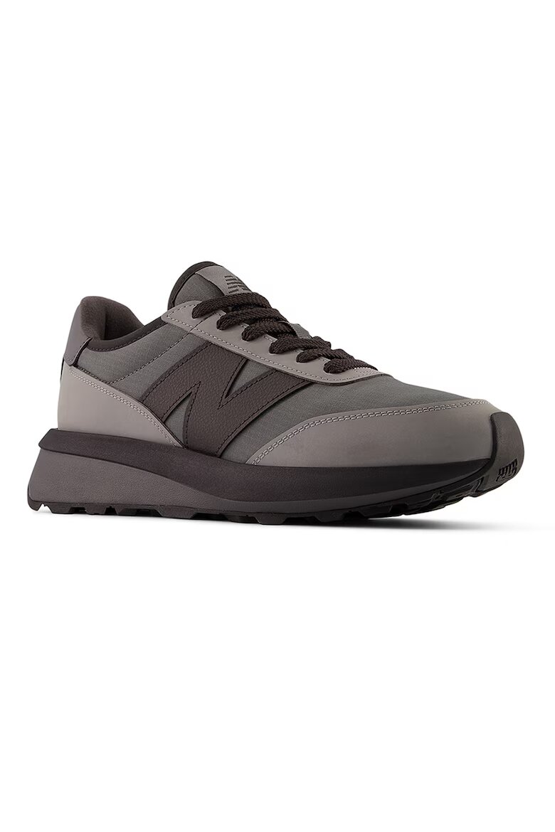 New Balance Маратонки 370 с кожа и синтетика Тъмнокафяв
