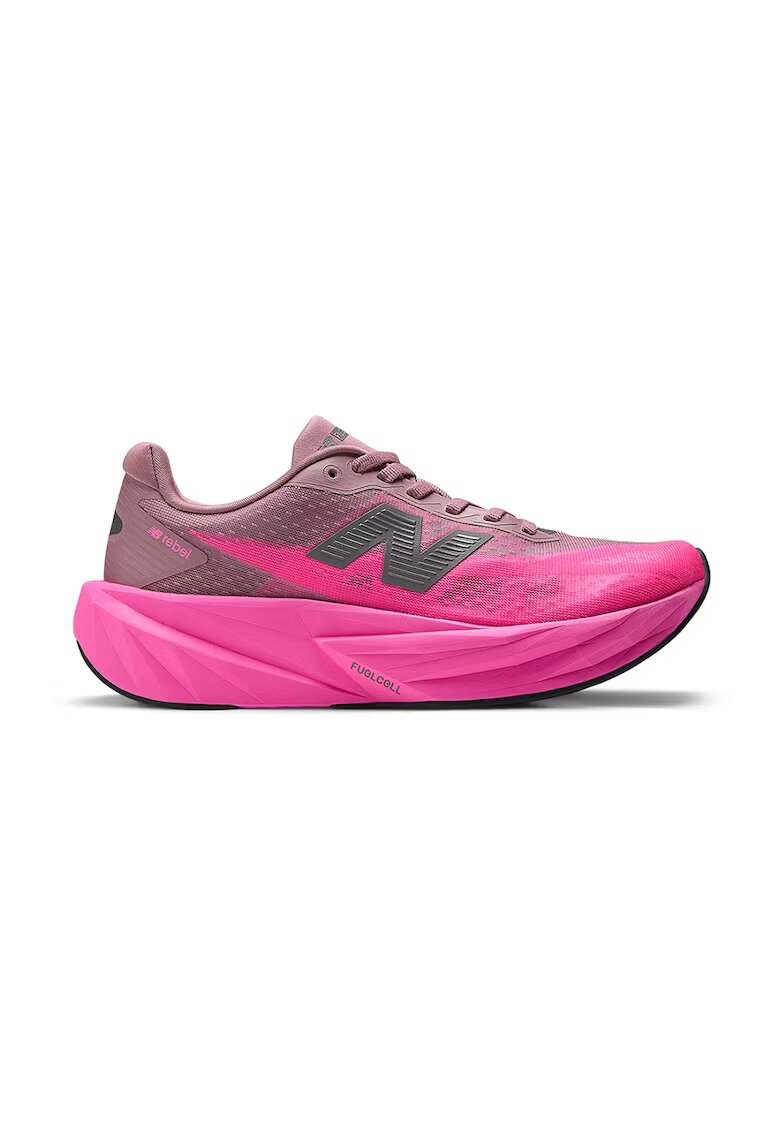 New Balance Обувки за бягане 70 с принт - Коняк кафяв/Фуксия