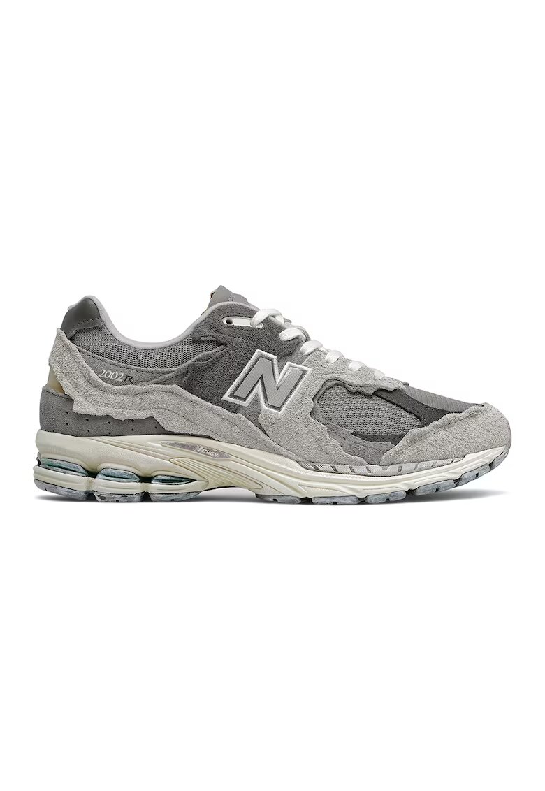 New Balance Спортни обувки 2002R с велур - Сиво-бежов/Tъмносив