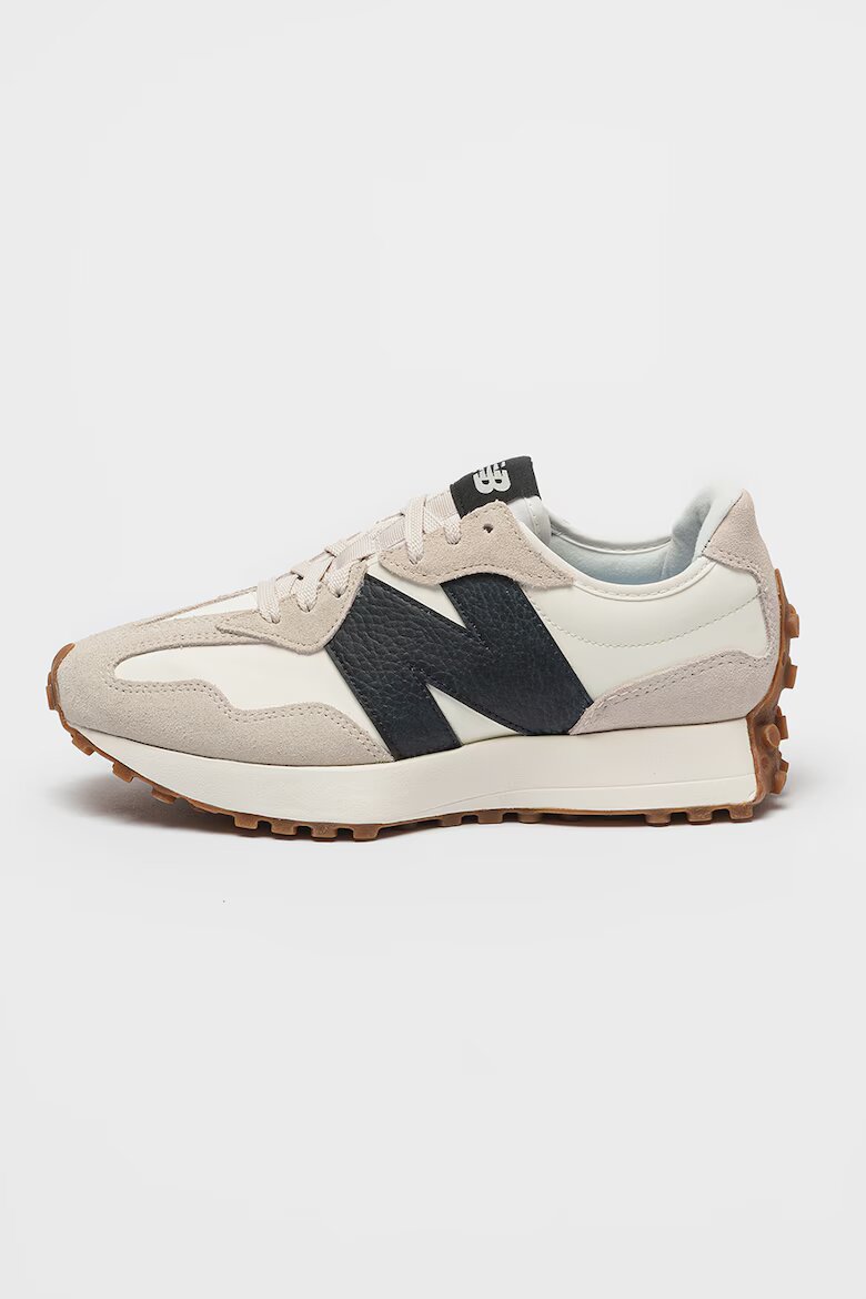 New Balance Спортни обувки 327 от еко кожа с велур Бял