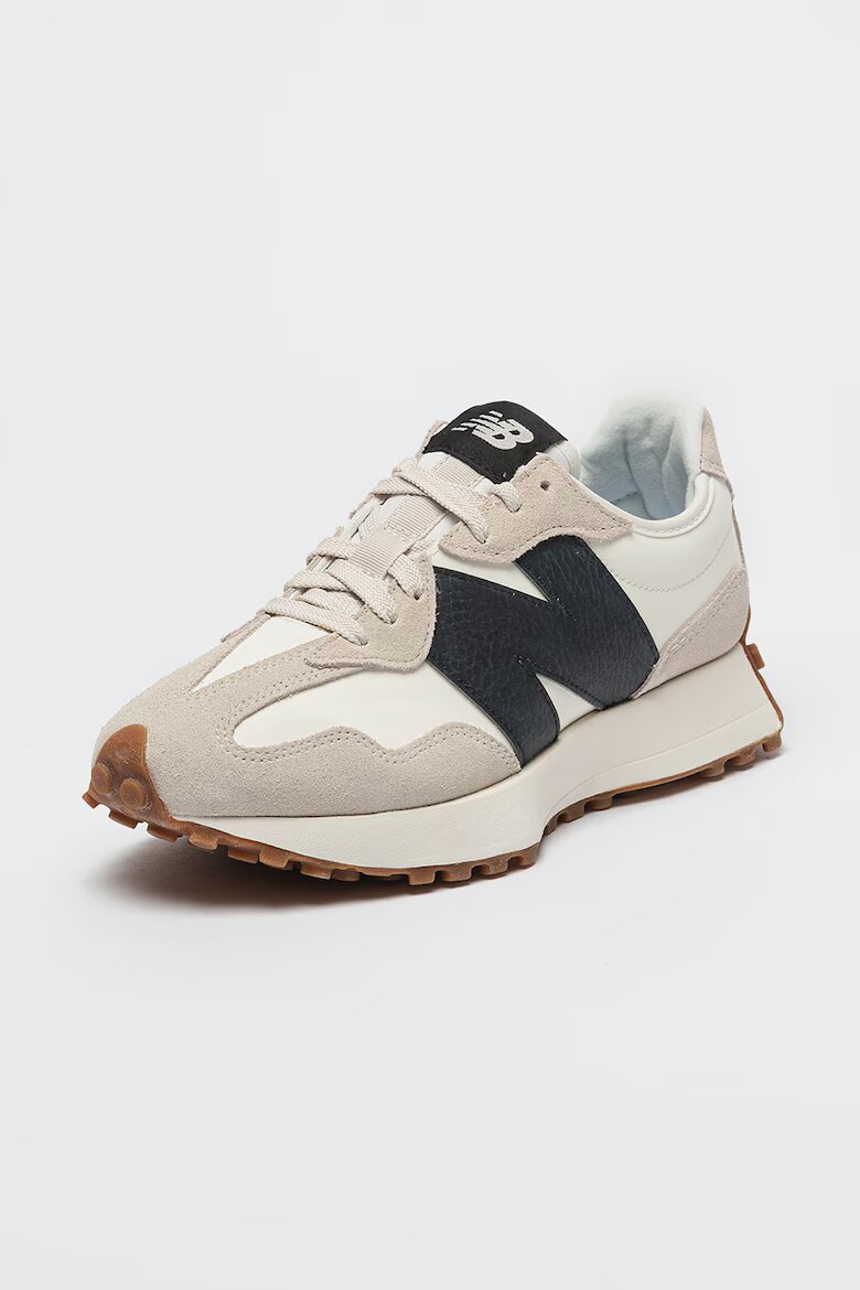 New Balance Спортни обувки 327 от еко кожа с велур Бял