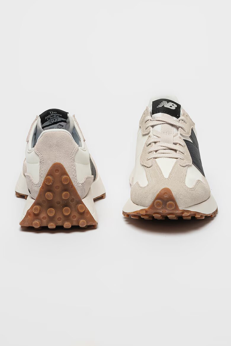 New Balance Спортни обувки 327 от еко кожа с велур Бял