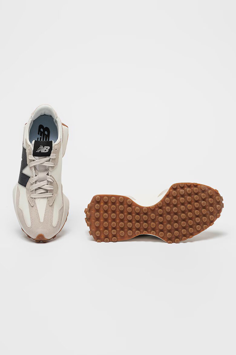 New Balance Спортни обувки 327 от еко кожа с велур Бял