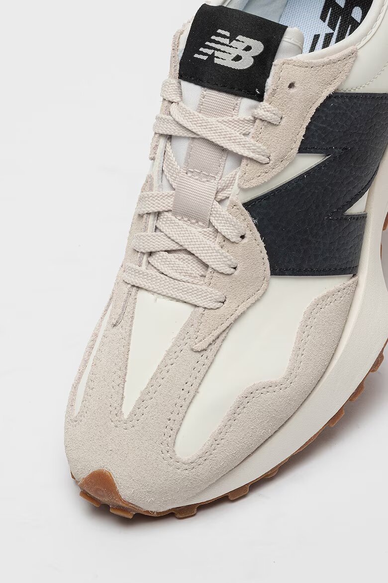 New Balance Спортни обувки 327 от еко кожа с велур Бял